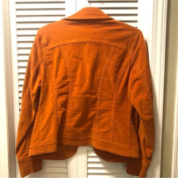 ORANGE corduroy stretchy jacket size small - Picture 3 of 10